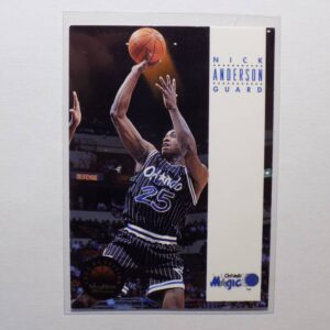 A basketball card with an image of Nick Anderson.