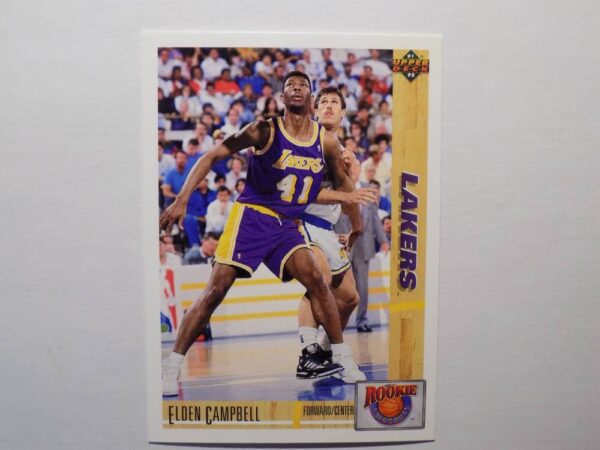 A Campbell, Elden card with a lakers player on it.