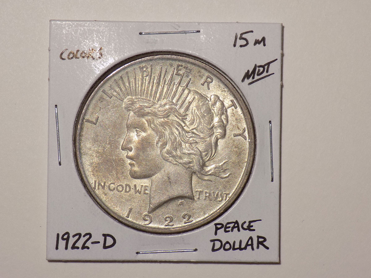 Image of the 1922D Peace Silver Dollar