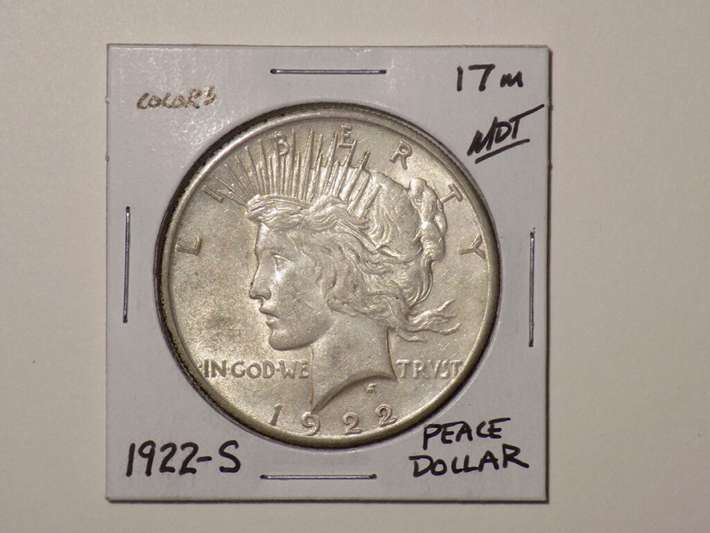 Image of the 1922 Peace Dollar Coint