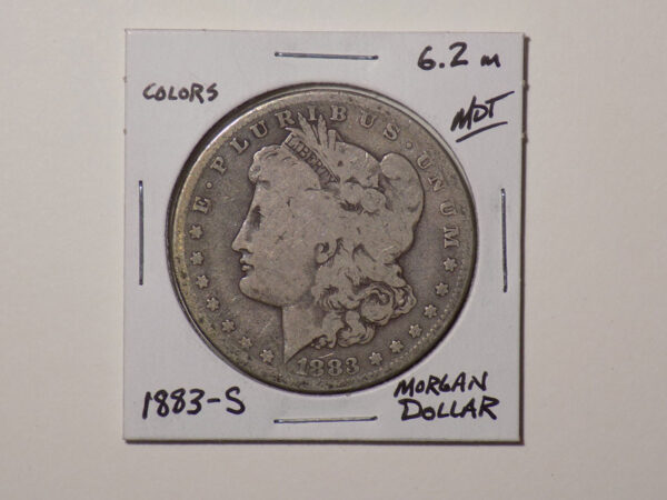 1883-S Morgan silver dollar coin.