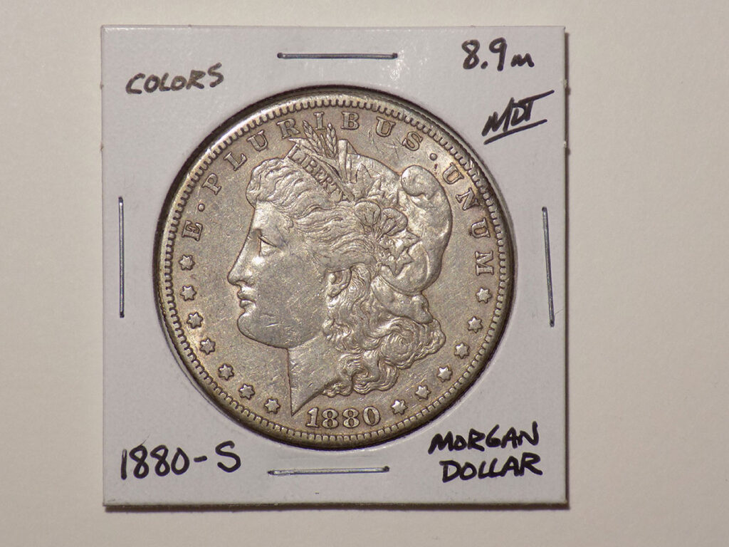 1880-S Morgan Silver Dollar coin.