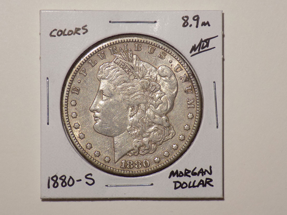 1880-S Morgan Silver Dollar coin.