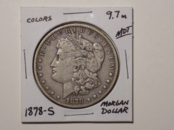 1878-S Morgan silver dollar coin.