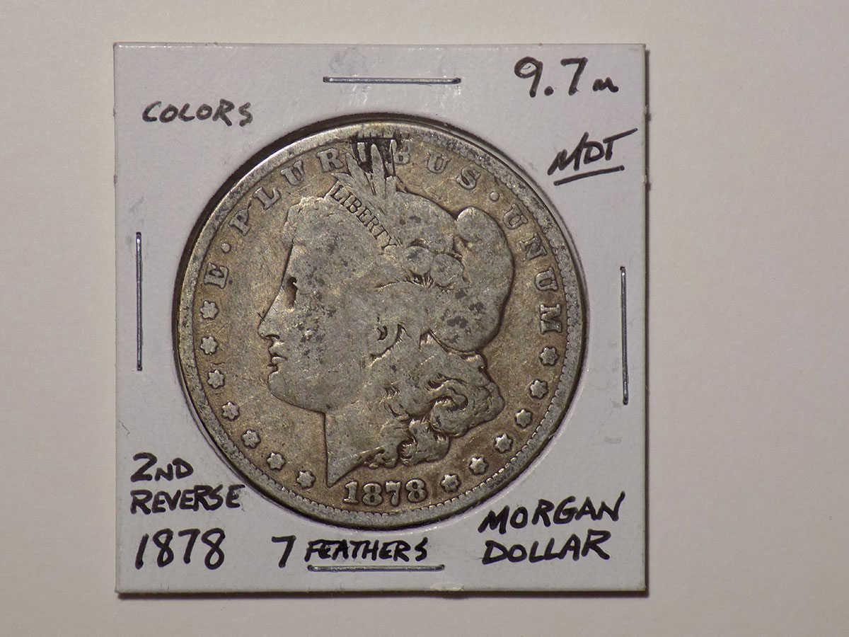 1878 Morgan dollar reverse coin.