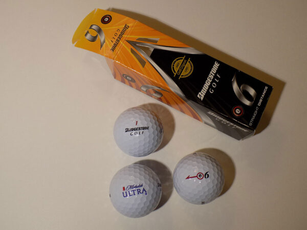 Bridgestone “Golf 1 Michelob Ultra” Golf Balls (THREE)