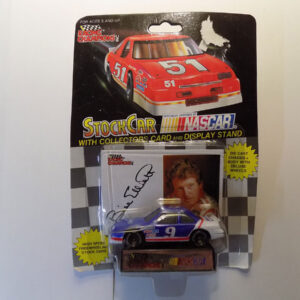 NASCAR #9 die-cast stock car with display stand.