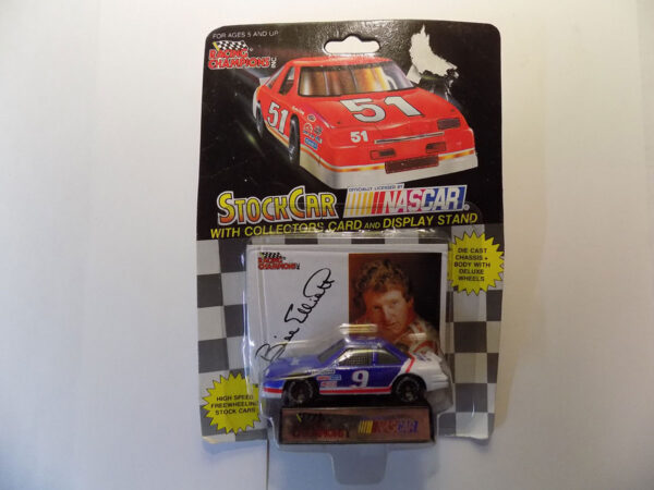 NASCAR #9 die-cast stock car with display stand.