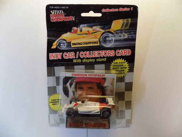 Emerson Fittipaldi Indy car collector's card.