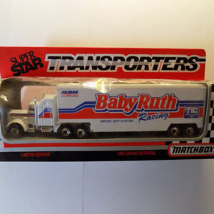 Matchbox Super Star Transporter with Baby Ruth logo.