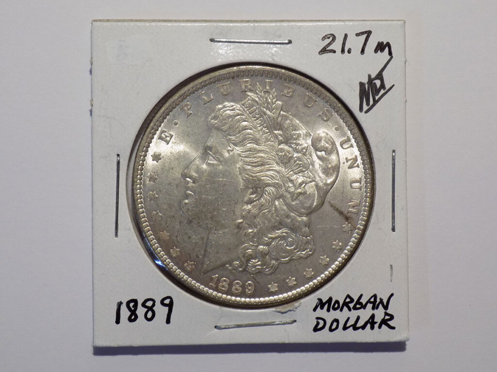 Picture of the 1889 Morban Dollar Coin