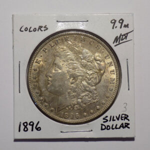 Ancient 1896 Silver Dollar Coin Image