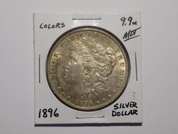 Ancient 1896 Silver Dollar Coin Image