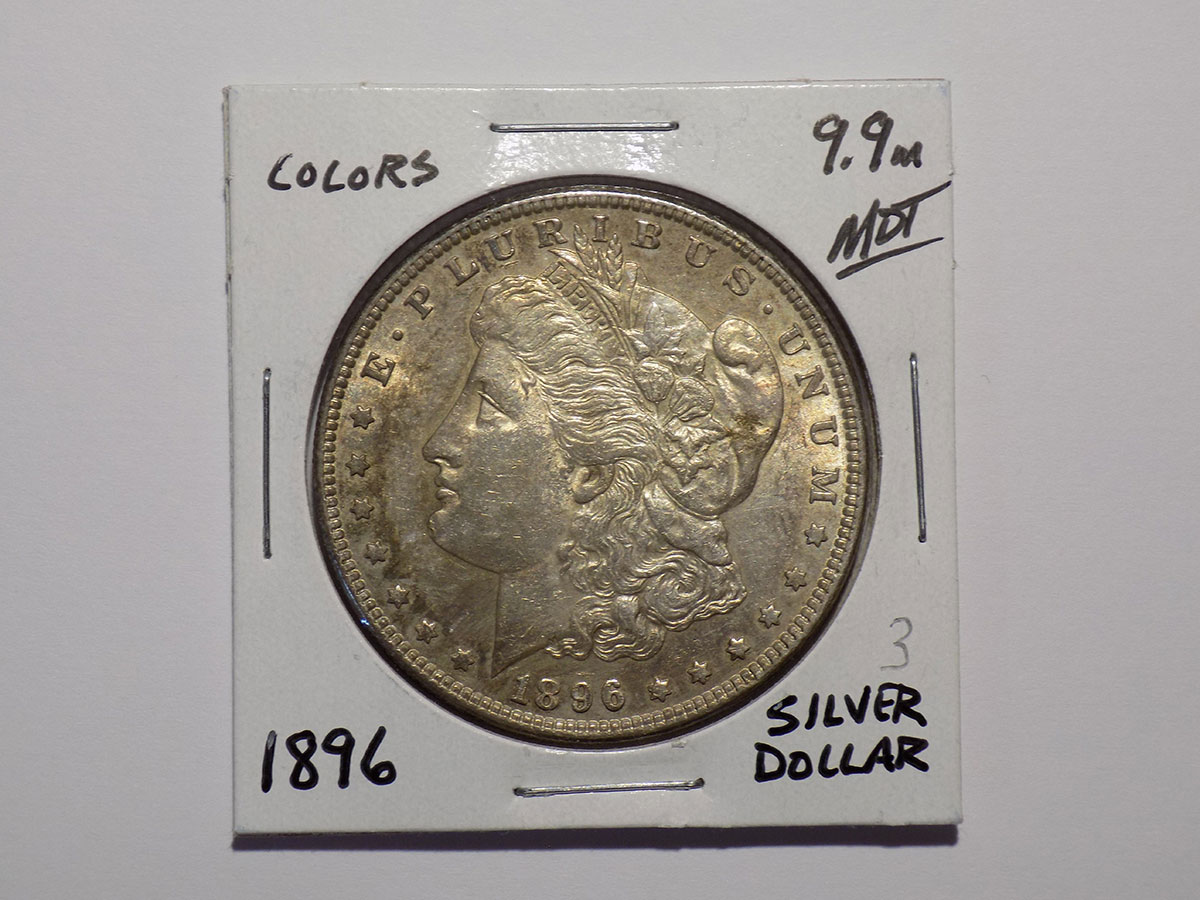 Ancient 1896 Silver Dollar Coin Image