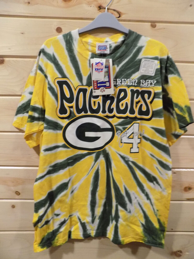 Brett Favre Large # 4 Tie-Dye T-shirt