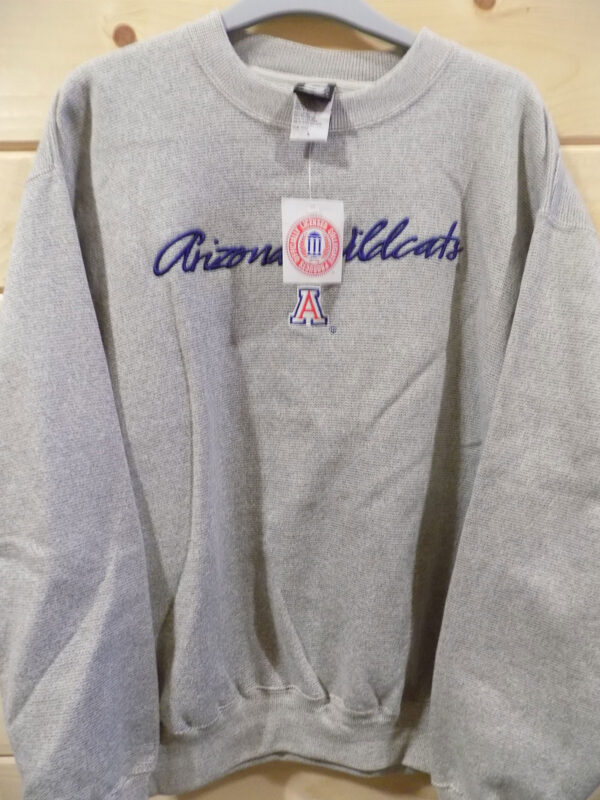 Arizona Wildcats Large Embroidered Heavyweight Gray Sweatshirt