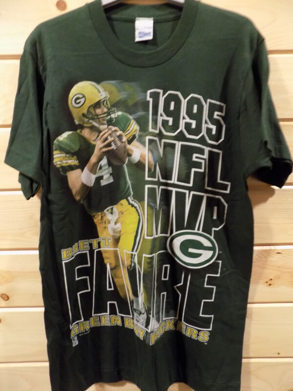 Brett Favre 1996 NFL MVP Medium 100% cotton green T-shirt