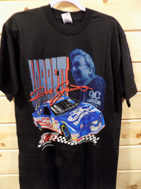 Black t-shirt with Dale Jarrett and car