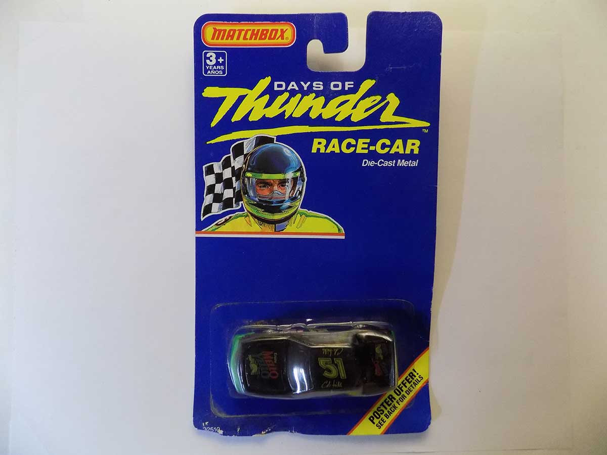 Matchbox Days of Thunder die-cast race car.