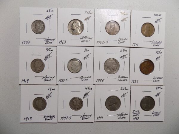 Collection of US coins from 1911 to 1952-D.