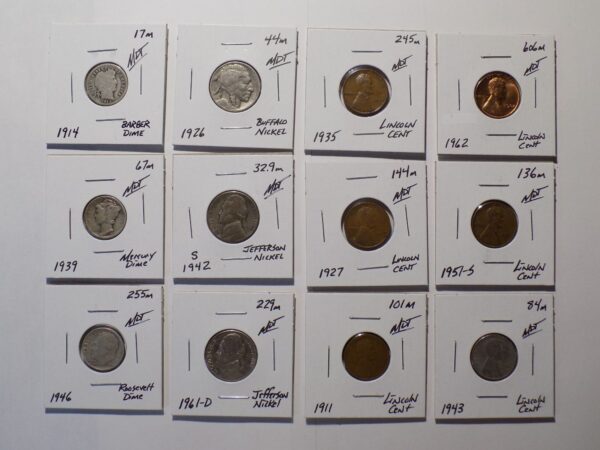 US coins from 1911 to 1962.