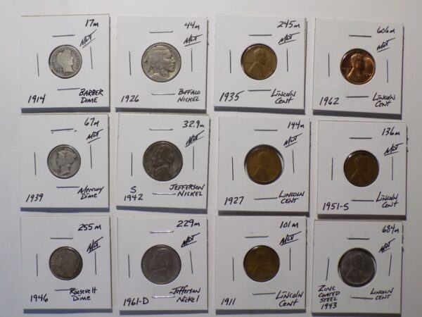 US coin collection from 1914 to 1943.