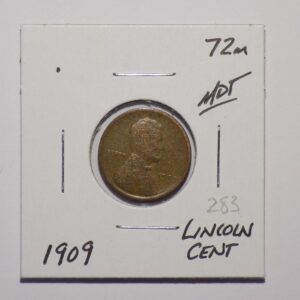 1909 Lincoln Wheat Penny in slab.