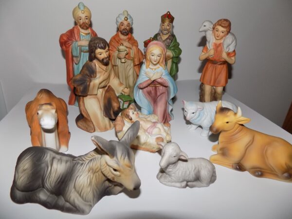 Christmas Nativity Painted Ceramic HOMCO