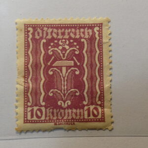 Austria 10 Stamp red