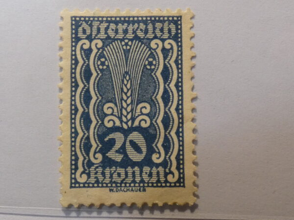 Austria 20 Stamp blue