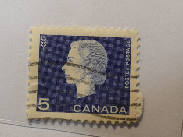 5 Canada Stamp blue