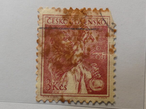 Ceskoslovensko 3KCS Stamp red