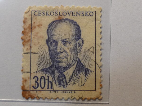 Ceskoslovensko 30H Stamp blue