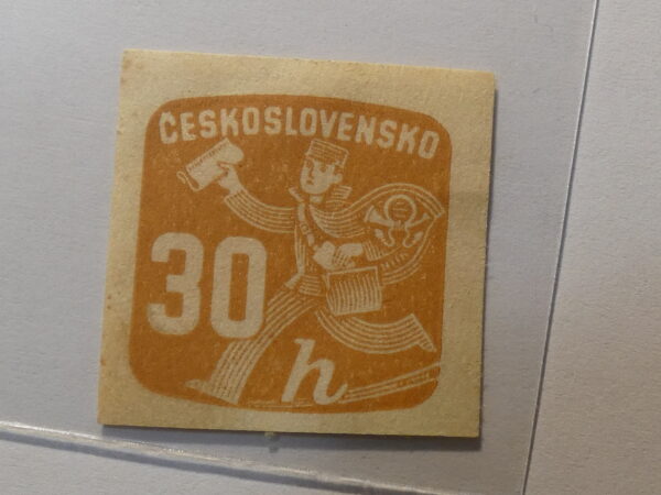 Ceskoslovensko 30H Stamp orange