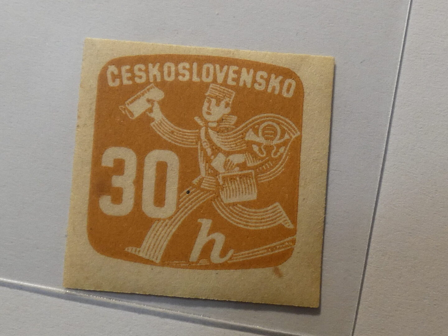 Ceskoslovensko 30H Stamp orange