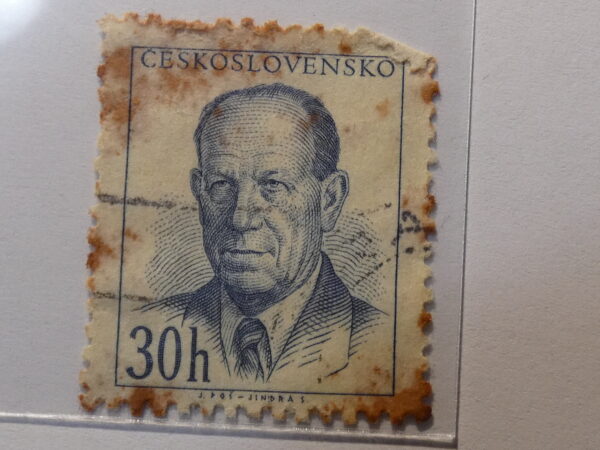 Ceskoslovensko 30H Stamp blue