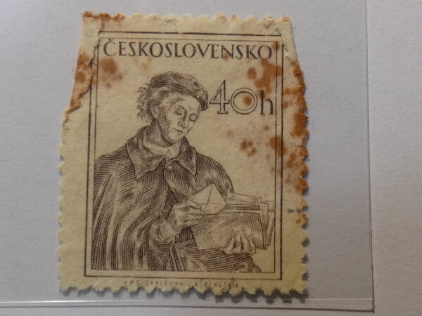 Ceskoslovensko 40H Stamp white