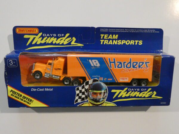 Matchbox Days of Thunder Hardee's Racing Semi Truck.