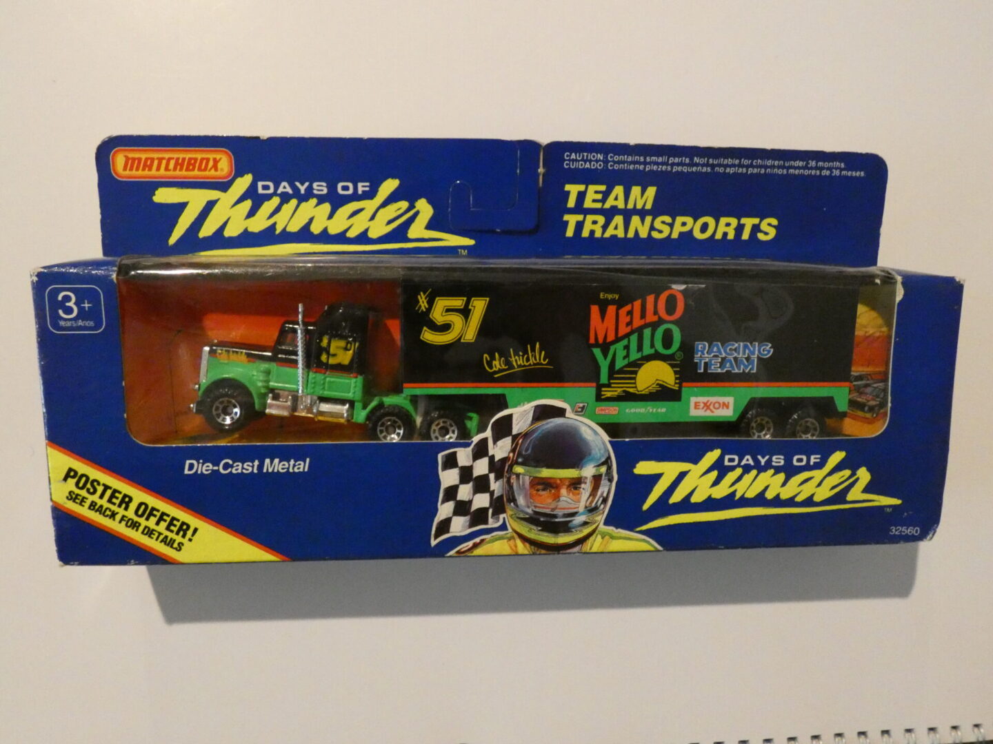 Matchbox Days of Thunder Mello Yello die-cast truck.