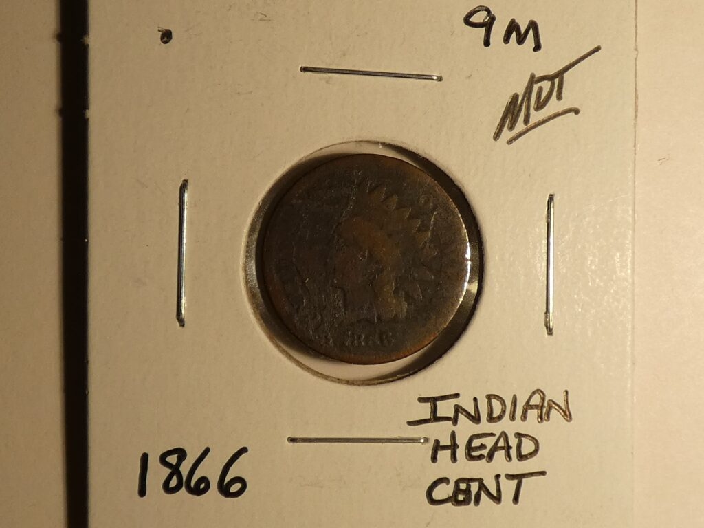 1866 Indian Head Cent coin.