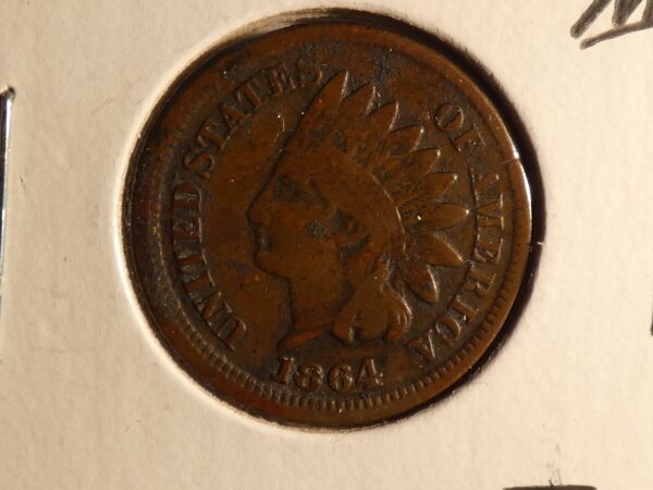 1864 Indian Head Cent WITH L Error Coin