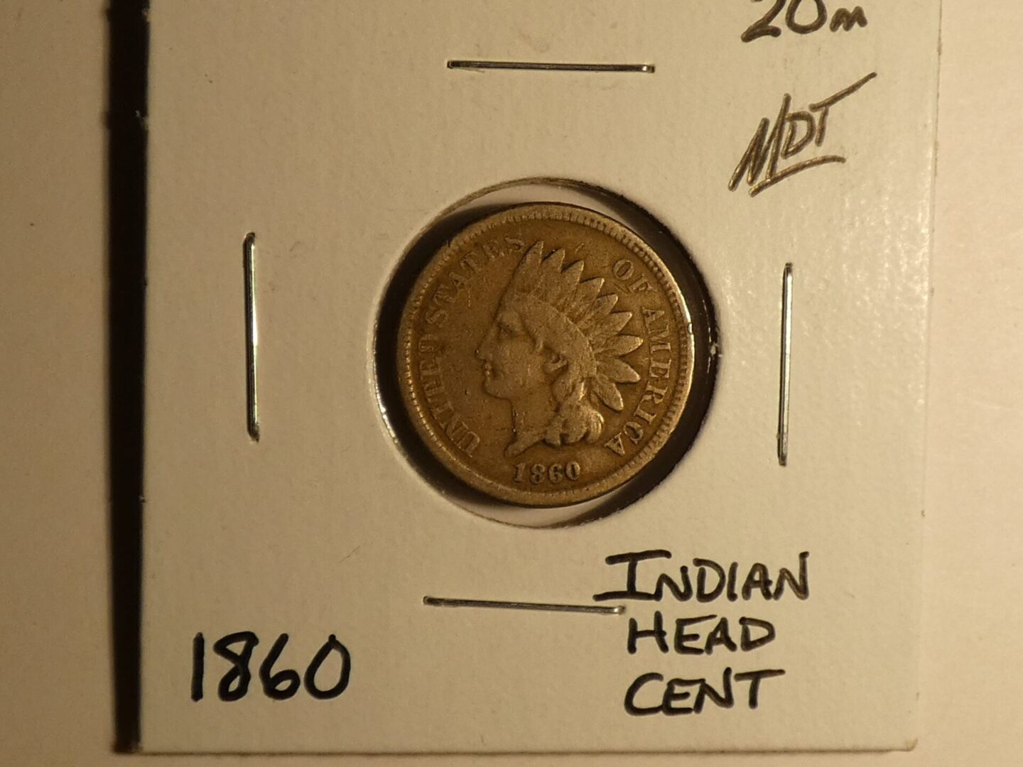 Image of the 1860 Indian Head Cent