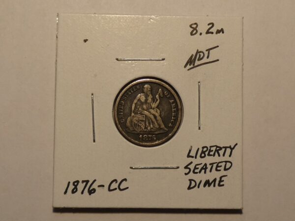 1876-CC Liberty Seated Dime coin.