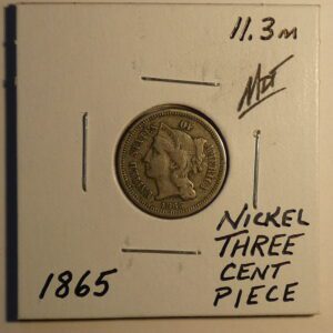 Image of the 1865 Nickel Three Cent Piece