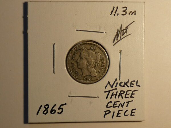 Image of the 1865 Nickel Three Cent Piece