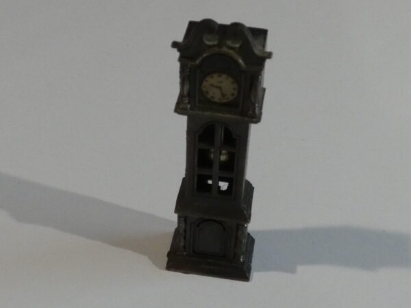 Black metal grandfather clock pencil sharpener.