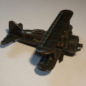 Bronze vintage airplane pencil sharpener.