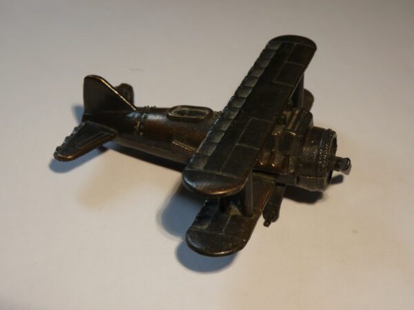 Bronze vintage airplane pencil sharpener.