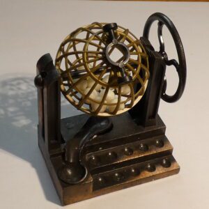 Metal lottery ball pencil sharpener.