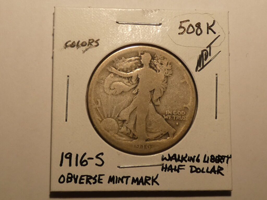 1916-S Walking Liberty Half Dollar